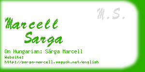 marcell sarga business card